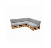 8er Set Palettenkissen | Cordstoff | Farbe Grau