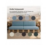 8er Set Palettenkissen | Cordstoff | Farbe Grau