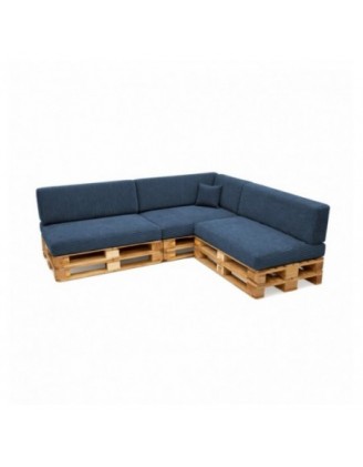 8er Set Palettenkissen | Cordstoff | Farbe Dunkelblau