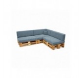 8er Set Palettenkissen | Cordstoff | Farbe Blau