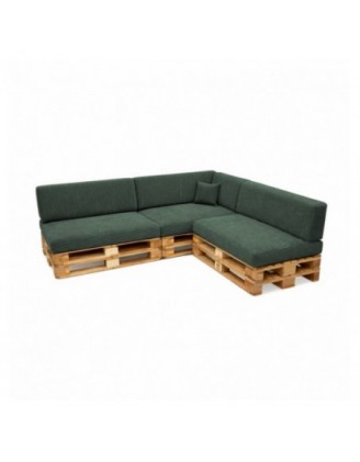 8er Set Palettenkissen | Cordstoff | Farbe Dunkelgrün