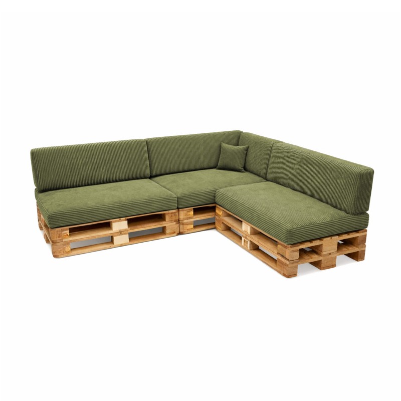 8er Set Palettenkissen | Cordstoff | Farbe Grün