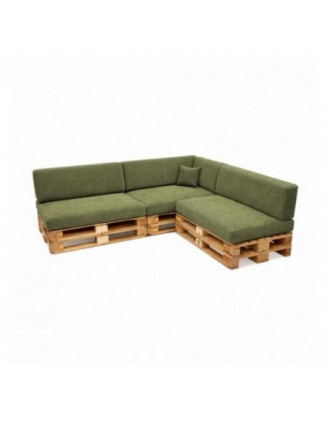 8er Set Palettenkissen | Cordstoff | Farbe Grün