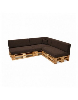 8er Set Palettenkissen | Cordstoff | Farbe Dunkelbraun