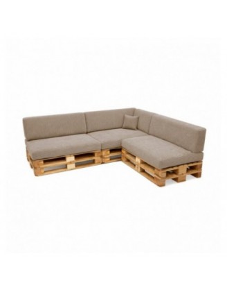 8er Set Palettenkissen | Cordstoff | Farbe Braun