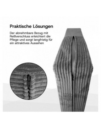 8er Set Palettenkissen | Cordstoff | Farbe Braun