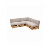 8er Set Palettenkissen | Cordstoff | Farbe Dunkelbeige