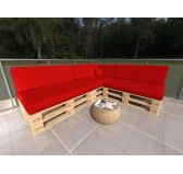 Palettenkissen Seitenkissen für Europaletten 60x40x20/10, Wasserdicht, Rot