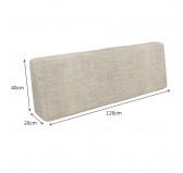 Kissenbezüge für Palettenkissen, Rückenkissen 120x40, Beige