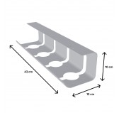 Halterung für die Kabelorganisation unter dem Schreibtisch Grau