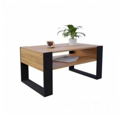Couchtisch für Wohnzimmer oder Büro, Craft Eiche, 60,5 x 53,6 x 45 cm