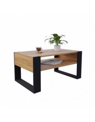 Couchtisch für Wohnzimmer oder Büro, Craft Eiche, 60,5 x 53,6 x 45 cm