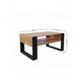 Couchtisch für Wohnzimmer oder Büro, Craft Eiche, 60,5 x 53,6 x 45 cm