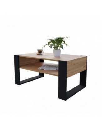 Couchtisch für Wohnzimmer oder Büro, Craft Eiche, 60,5 x 53,6 x 45 cm