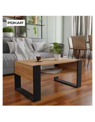 Couchtisch für Wohnzimmer oder Büro, Craft Eiche, 60,5 x 53,6 x 45 cm