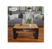 Couchtisch für Wohnzimmer oder Büro, Craft Eiche, 60,5 x 53,6 x 45 cm