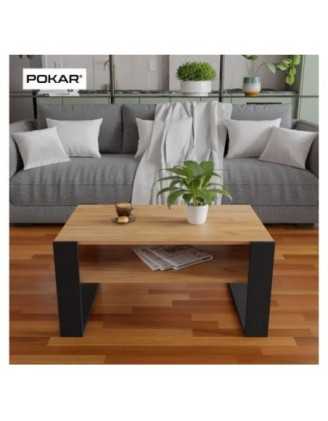 Couchtisch für Wohnzimmer oder Büro, Craft Eiche, 60,5 x 53,6 x 45 cm