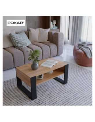 Couchtisch für Wohnzimmer oder Büro, Craft Eiche, 60,5 x 53,6 x 45 cm