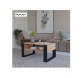 Couchtisch für Wohnzimmer oder Büro, Craft Eiche, 60,5 x 53,6 x 45 cm