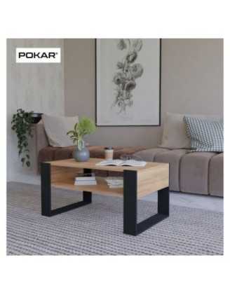 Couchtisch für Wohnzimmer oder Büro, Craft Eiche, 60,5 x 53,6 x 45 cm