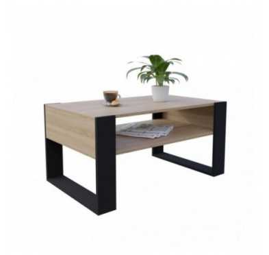 Couchtisch für Wohnzimmer oder Büro, Sonoma Eiche, 60,5 x 53,6 x 45 cm