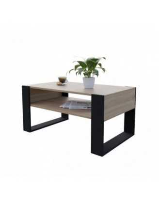 Couchtisch für Wohnzimmer oder Büro, Sonoma Eiche, 60,5 x 53,6 x 45 cm