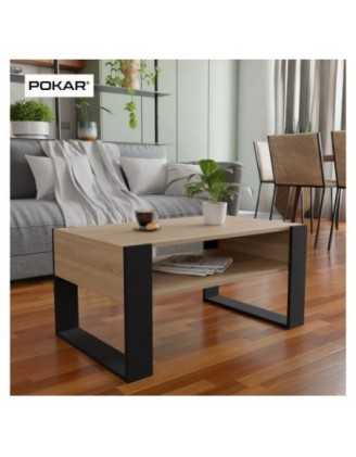 Couchtisch für Wohnzimmer oder Büro, Sonoma Eiche, 60,5 x 53,6 x 45 cm
