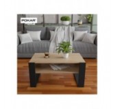 Couchtisch für Wohnzimmer oder Büro, Sonoma Eiche, 60,5 x 53,6 x 45 cm