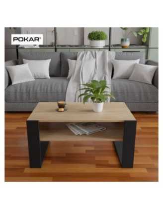 Couchtisch für Wohnzimmer oder Büro, Sonoma Eiche, 60,5 x 53,6 x 45 cm