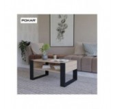Couchtisch für Wohnzimmer oder Büro, Sonoma Eiche, 60,5 x 53,6 x 45 cm