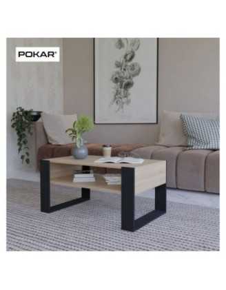 Couchtisch für Wohnzimmer oder Büro, Sonoma Eiche, 60,5 x 53,6 x 45 cm