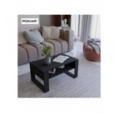 Couchtisch für Wohnzimmer oder Büro, Schwarz, 60,5 x 53,6 x 45 cm