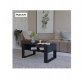 Couchtisch für Wohnzimmer oder Büro, Schwarz, 60,5 x 53,6 x 45 cm