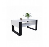 Couchtisch für Wohnzimmer oder Büro, Weiß, 60,5 x 53,6 x 45 cm