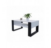 Couchtisch für Wohnzimmer oder Büro, Weiß, 60,5 x 53,6 x 45 cm