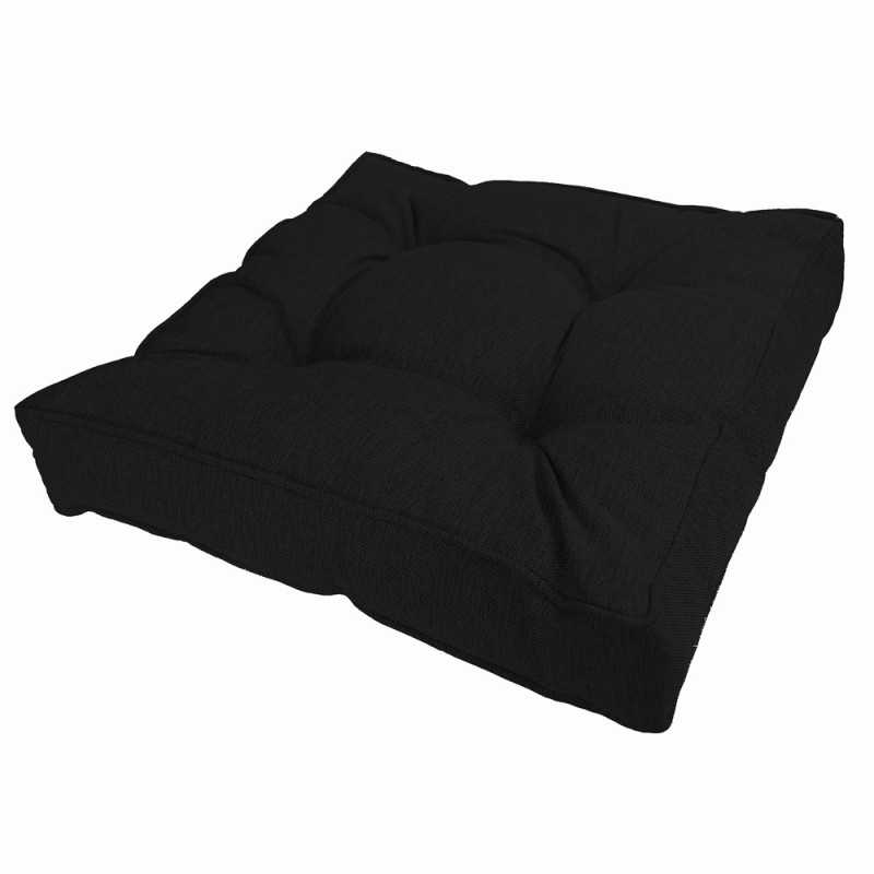 Stuhlkissen Loungekissen Sitzkissen für Stuhl und Gartenstuhl, Schwarz 40x40