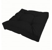 Stuhlkissen Loungekissen Sitzkissen für Stuhl und Gartenstuhl, Schwarz 40x40