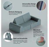 Dreieckskissen für modulares Kindersofa, grau