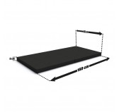 Faltmatratze 160x80x8 cm für modulares Kindersofa, schwarz