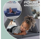 Faltmatratze 160x80x8 cm für modulares Kindersofa, schwarz