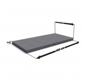 Faltmatratze 160x80x8 cm für modulares Kindersofa, grau