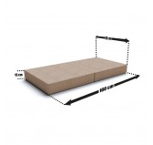 Faltmatratze 160x80x15 cm für modulares Kindersofa, beige