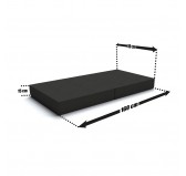 Faltmatratze 160x80x15 cm für modulares Kindersofa, schwarz