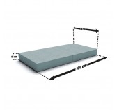 Faltmatratze 160x80x15 cm für modulares Kindersofa, blau