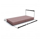 Faltmatratze 160x80x15 cm für modulares Kindersofa, rosa