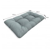 2er Set Palettenkissen - Sitzkissen 120x80 + Rückenkissen 120x40, Gesteppt, Blau 2er Set Palettenkissen - Sitzkissen 120x80 + Rückenkissen 120x40, Gesteppt, Blau