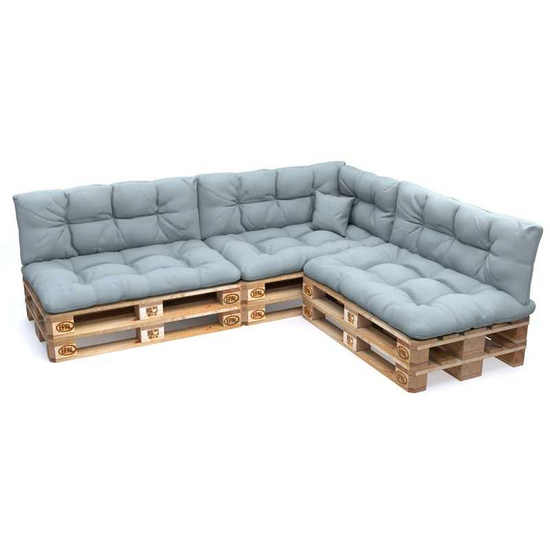 8er Set Palettenkissen - 3x Sitzkissen + 3x Rückenkissen + Seitenkissen + Dekokissen Gesteppt, Blau 8er Set Palettenkissen - 3x Sitzkissen + 3x Rückenkissen + Seitenkissen + Dekokissen Gesteppt, Blau