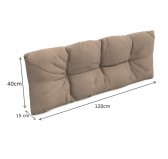 Palettenkissen Rückenkissen für Europaletten 120x40x12, Gesteppt, Beige Palettenkissen Rückenkissen für Europaletten 120x40x12, Gesteppt, Beige