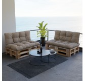 Palettenkissen Rückenkissen für Europaletten 120x40x12, Gesteppt, Beige Palettenkissen Rückenkissen für Europaletten 120x40x12, Gesteppt, Beige