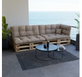 Palettenkissen Rückenkissen für Europaletten 120x40x12, Gesteppt, Beige Palettenkissen Rückenkissen für Europaletten 120x40x12, Gesteppt, Beige